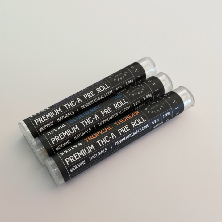 1G THC-A Pre Roll with premium lab-tested THC-A flower in Sativa, Hybrid, and Indica strains for smooth smoking.