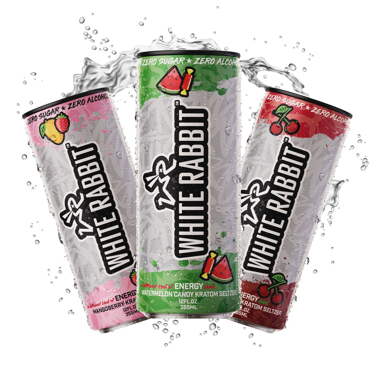 White Rabbit Kratom Seltzer | Sugar-Free Energy Boost | Devine