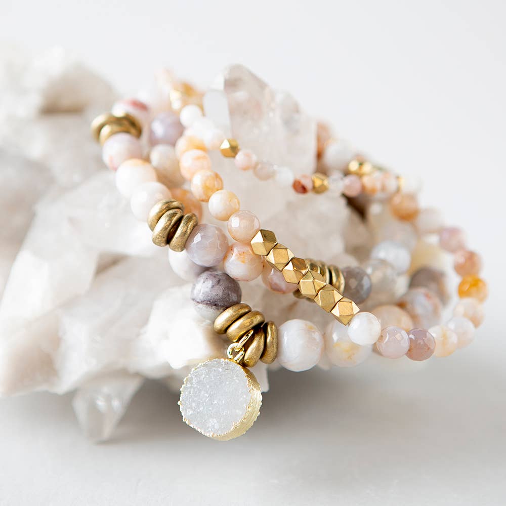 Rainbow Agate Bracelet Stack - devine